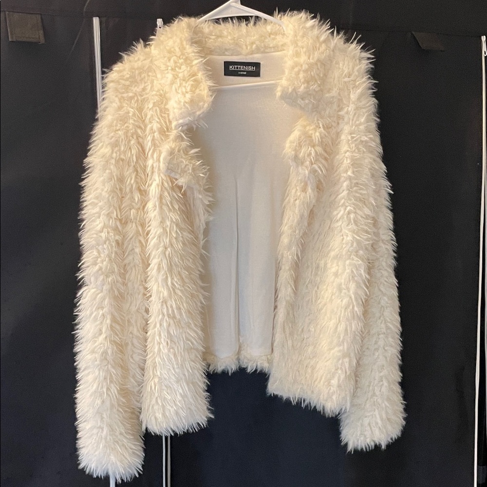 Kittenish Cream Teddy Jacket